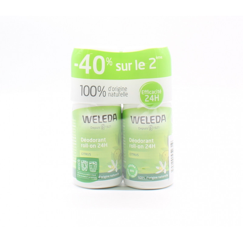 Weleda Déodorant Roll-on Citrus 24h 50mlX2 Weleda Déodorant Roll-on Citrus 24h 50mlX2