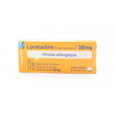 Loratadine 10mg Biogaran 7 comprimés