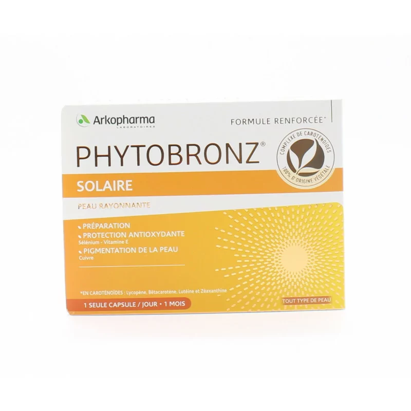 Arkopharma Phytobronz Solaire 30 Capsulesunivers Pharmacie