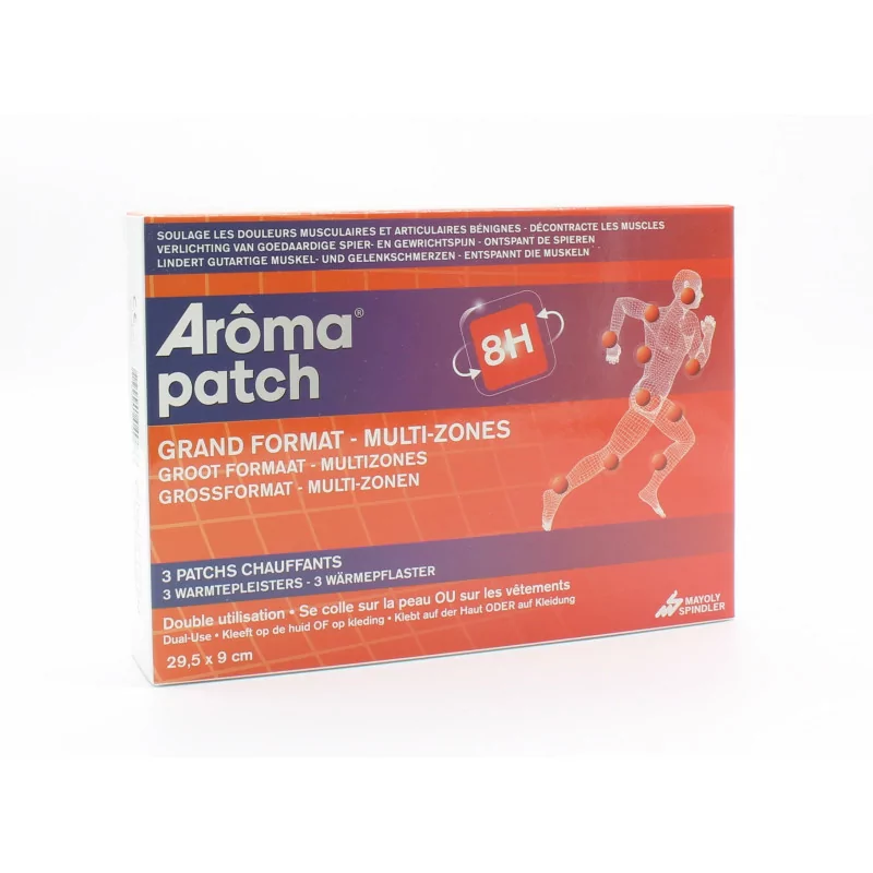 Arôma Patch 8H Grand Format Multi-Zones Patchs Chauffants 29,5X9cm X3