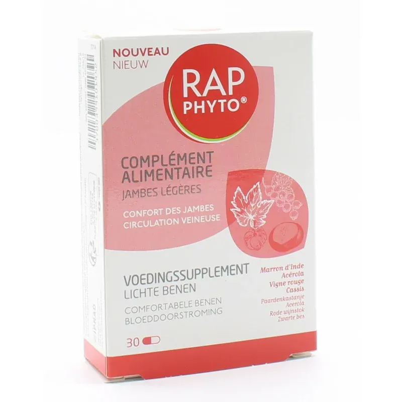Rap Phyto Jambes Légères 30 gélules