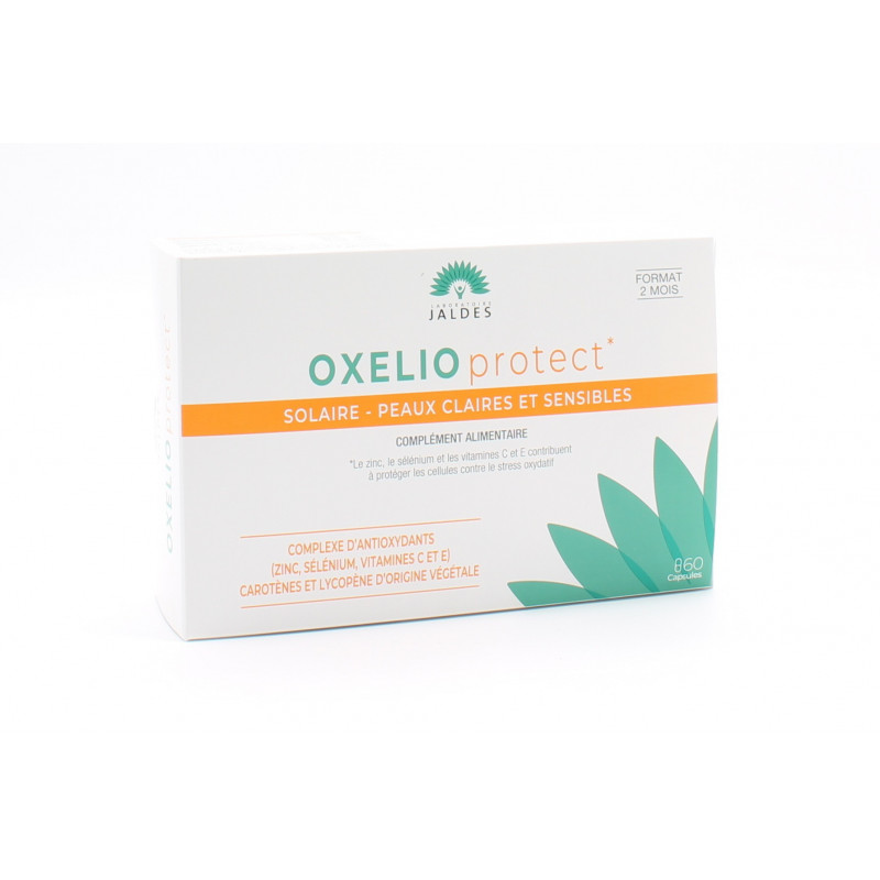 Complément Alimentaire Jaldes Oxelio Protect - Peau Claire - 60 Capsules (2 Mois) - Date De Péremption 12/2027 - Neuf