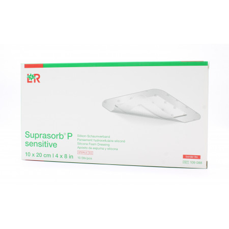 L&R Suprasorb P Sensitive 10X20cm 10 pièces