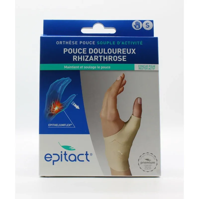 Epitact Orthèse Pouce Droite Souple d'Activité Taille S