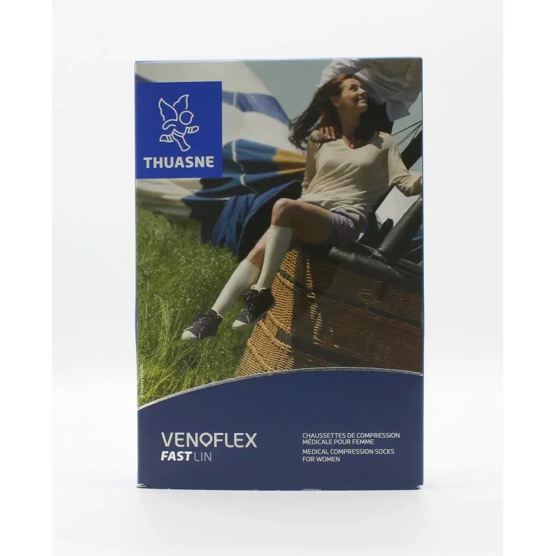Thuasne Venoflex Fast Lin T2N Lignes Noir