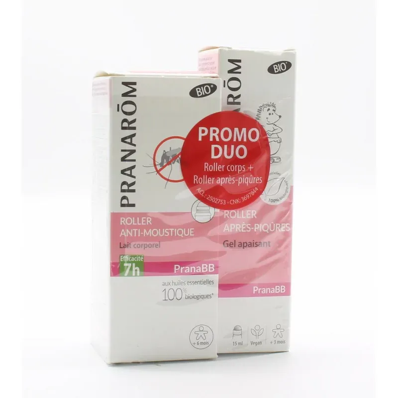 Pranarôm PranaBB Roller Anti-moustique 30ml + Roller Après-piqûres 15ml