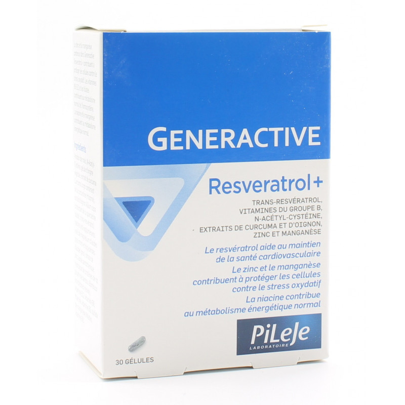 PiLeJe Generactive Resveratrol+ 30 gélules PiLeJe Generactive Resveratrol+ 30 gélules