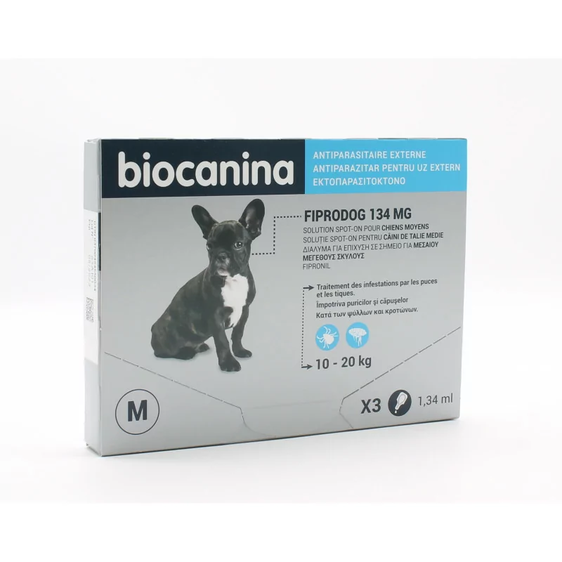 Biocanina Fiprodog 134mg Chiens Moyens 1,34mlX3