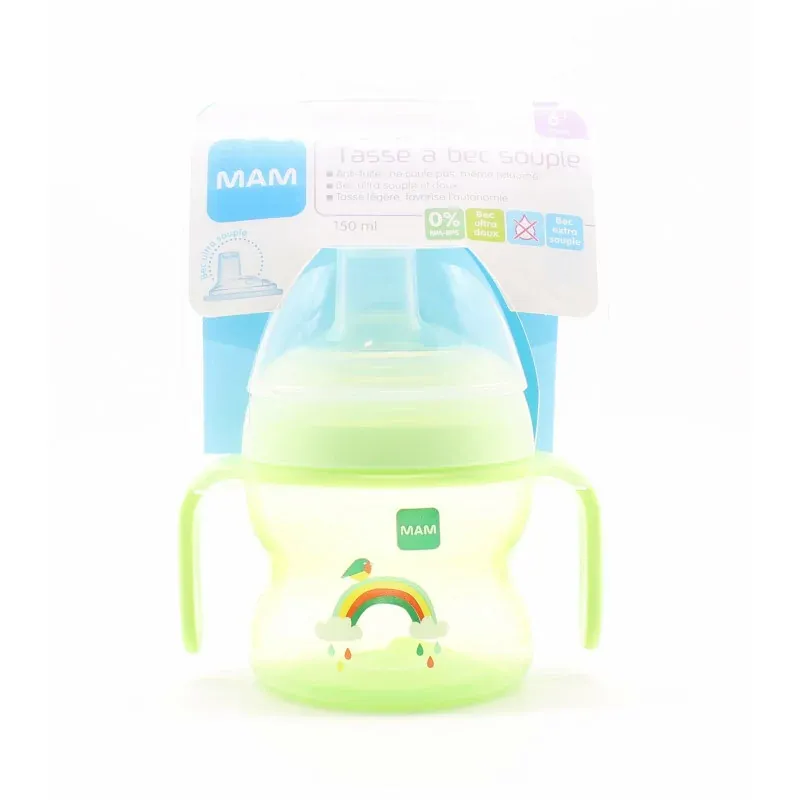 MAM Tasse à Bec Souple 6+mois Vert 150ml