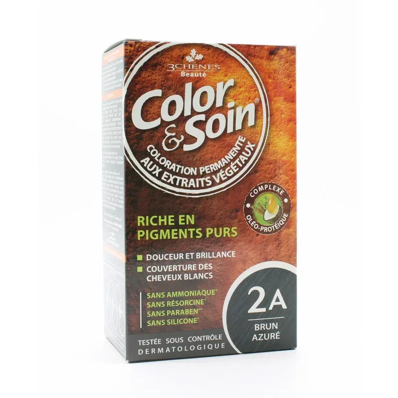 3 Chênes Color&Soin Coloration Permanente 2A Brun Azuré