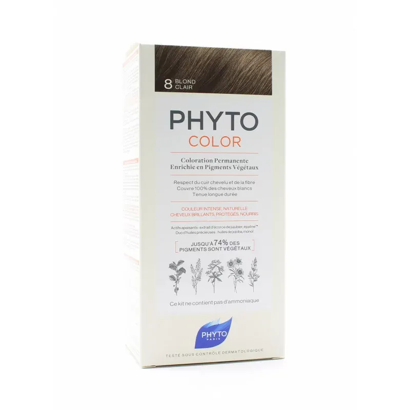 Phyto Color Kit Coloration Permanente 8 Blond Clair