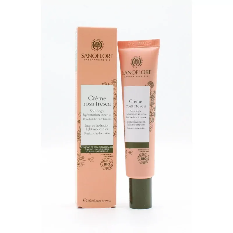 Sanoflore Rosa Fresca Soin Léger Hydratation Intense Bio 40ml - Univers Pharmacie