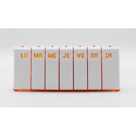 Pilbox Tempo Pilulier Hebdomadaire Orange