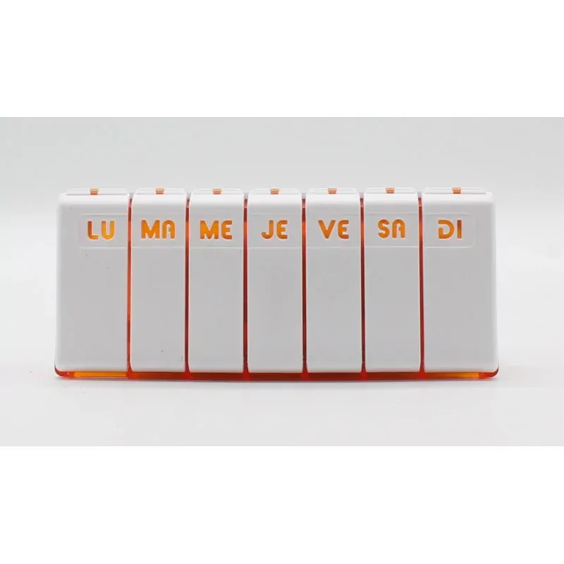 Pilbox Tempo Pilulier Hebdomadaire Orange