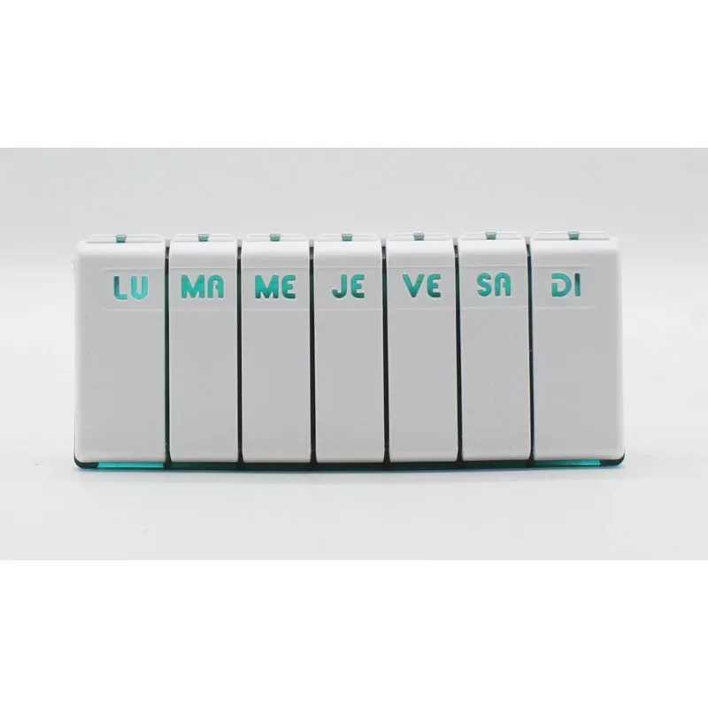 Pilbox Tempo Pilulier Hebdomadaire Turquoise