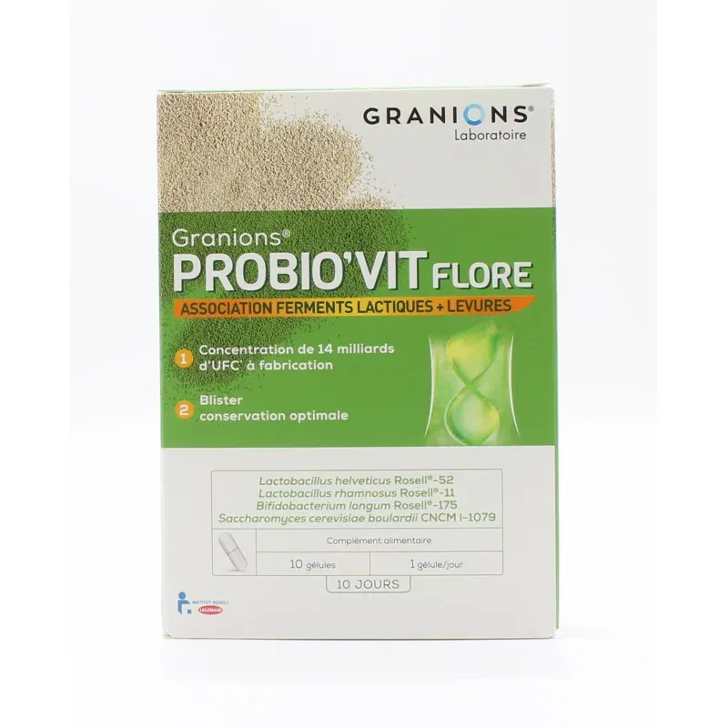 Granions Probio'Vit Flore 10 gélules Granions Probio'Vit Flore 10 gélules