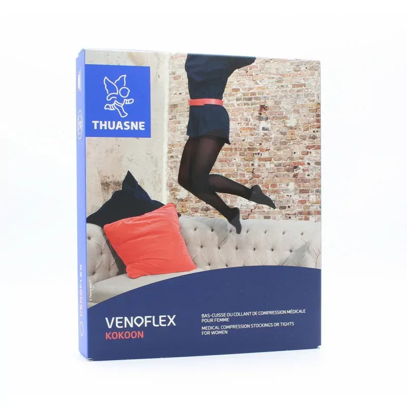 Thuasne Venoflex Kokoon Bas-cuisse de Compression Médicale T2N Noir