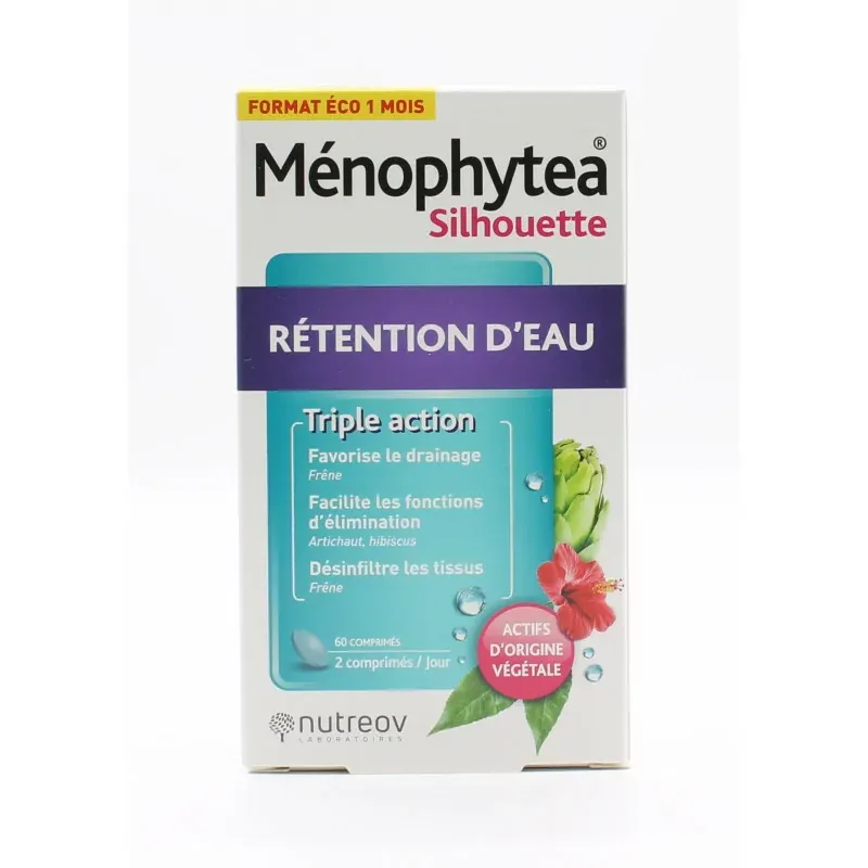 Ménophytea Silhouette Rétention d'Eau 60 comprimés Ménophytea Silhouette Rétention d'Eau 60 comprimés
