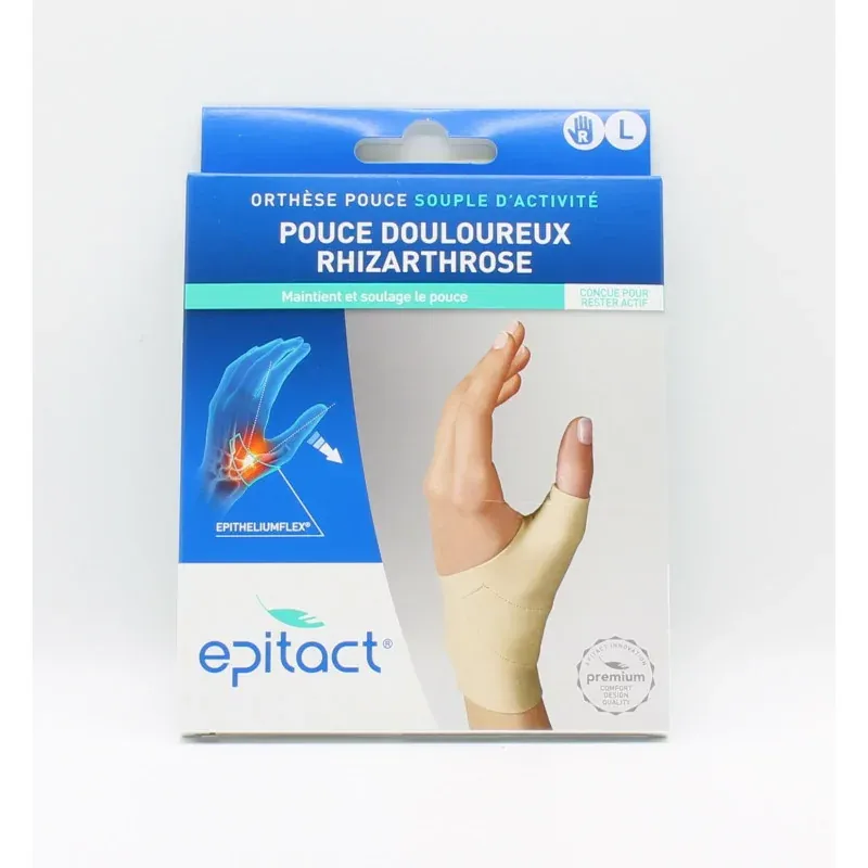Epitact Orthèse Pouce Gauche Souple d'Activité Taille L