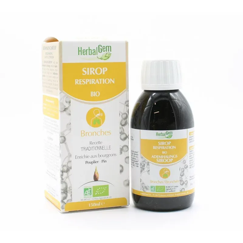 HerbalGem Sirop Respiration Bio 150ml