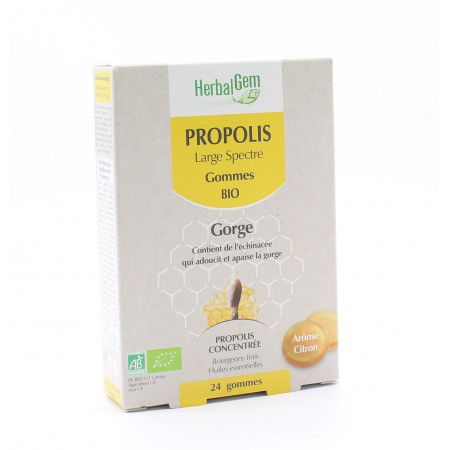 HerbalGem Propolis Gommes Bio Gorge X24