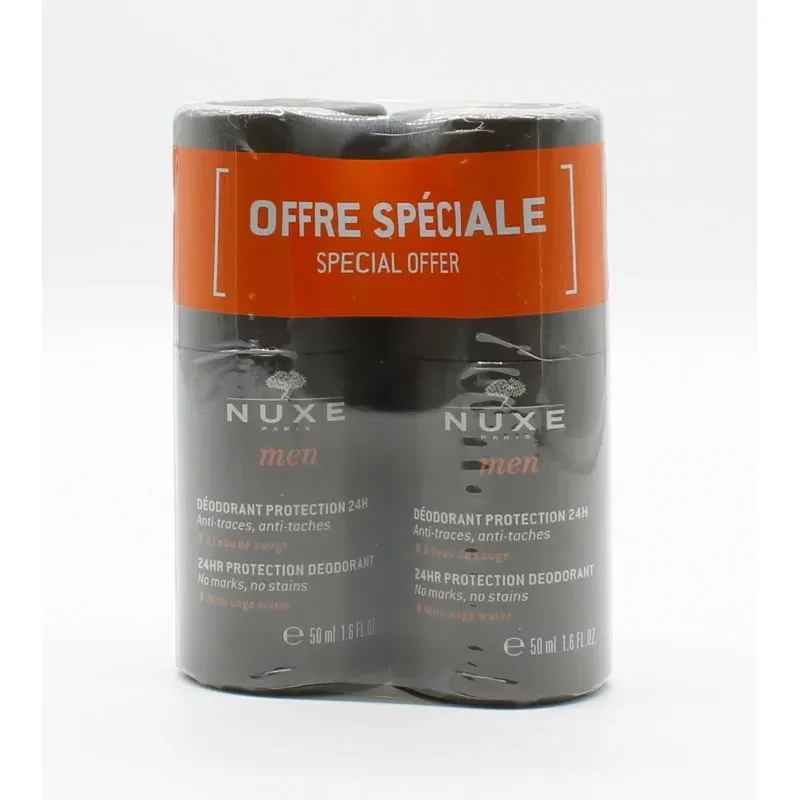 Nuxe Men Déodorant Protection à l'Eau de Sauge 24h 2X50ml