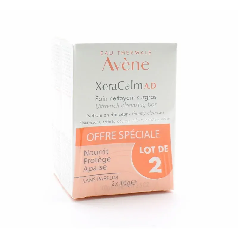 Avène Xera Calm A.D Pain Nettoyant Surgras 2X100g