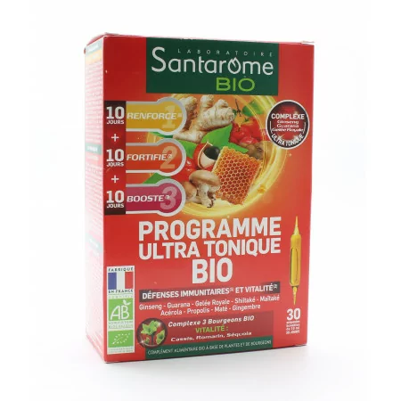 Santarôme Bio Programme Ultra Tonique Ampoules Buvables 30x10ml