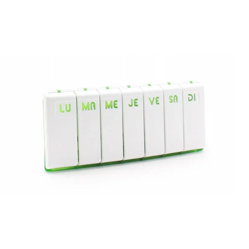 Pilbox Tempo Pilulier Hebdomadaire Vert