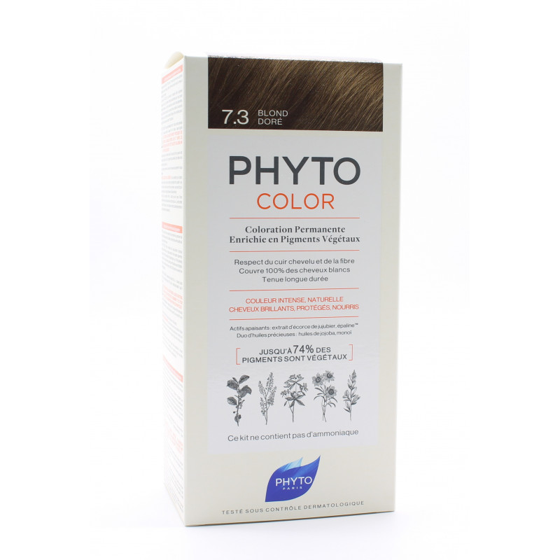 Phyto Color Kit Coloration Permanente 7.3 Blond Doré Phyto Color Kit Coloration Permanente 7.3 Blond Doré