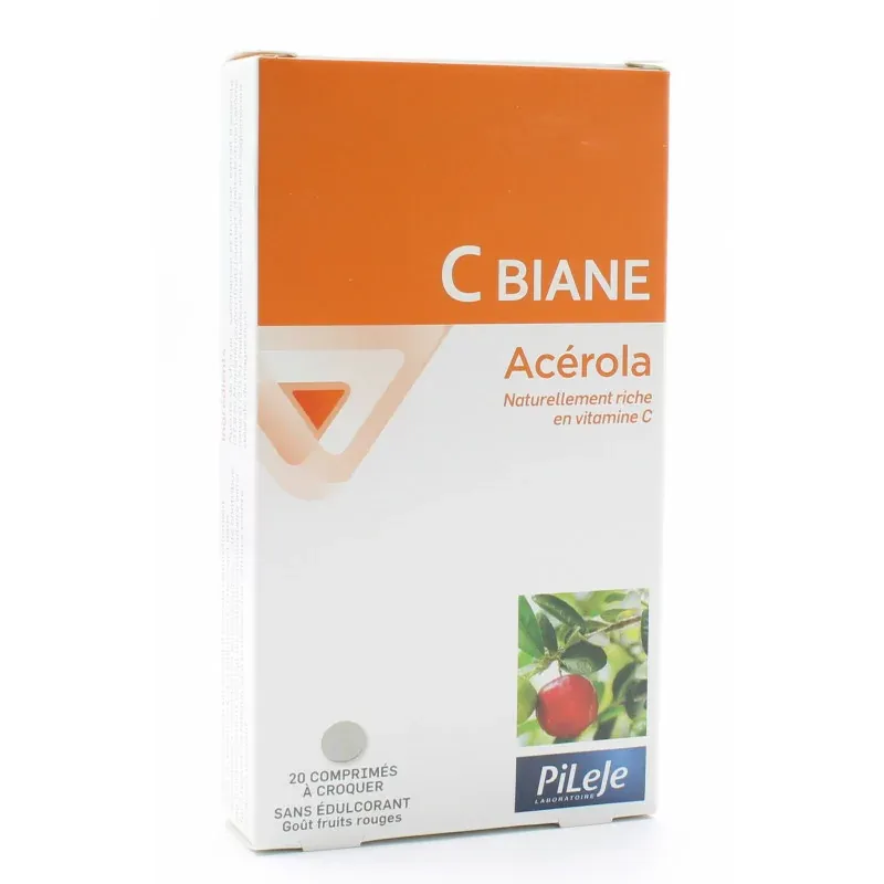 PiLeJe C Biane Acérola 20 comprimés à croquer