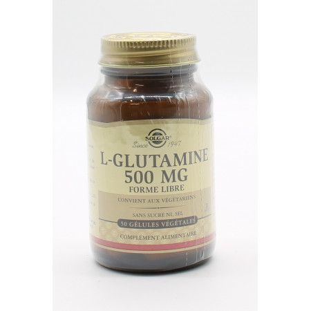 Solgar L-Glutamine 500mg Forme Libre 50 gélules