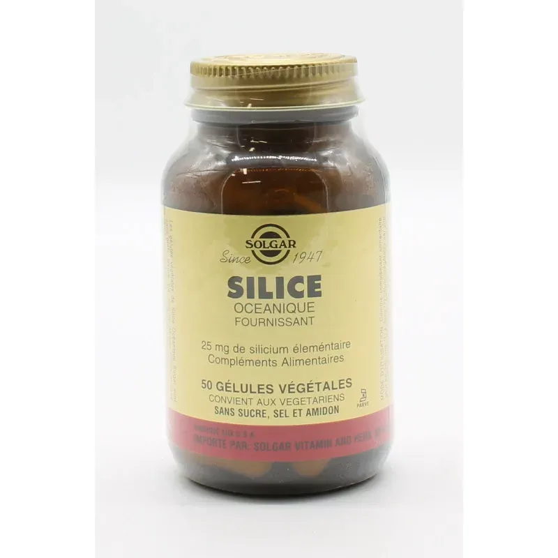 Solgar Silice Océanique Fournissant 25mg 50 gélules