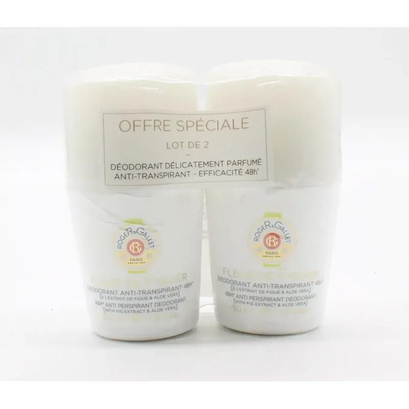 Roger & Gallet Fleur de Figuier Déodorant Anti-Transpirant Roll-On 2X50ml