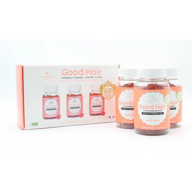Lashilé Beauty Coffret Good Hair 3X60 gummies