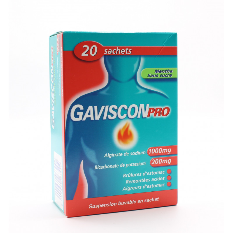 GavisconPro Menthe Sans Sucre 20 sachets GavisconPro Menthe Sans Sucre 20 sachets