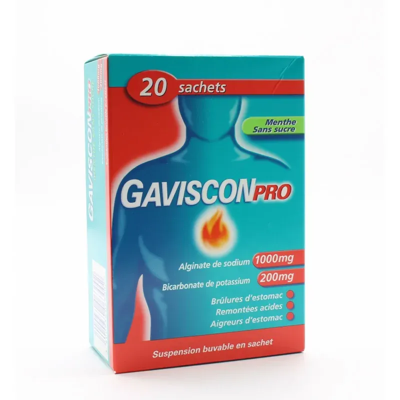 GavisconPro Menthe Sans Sucre 20 sachets