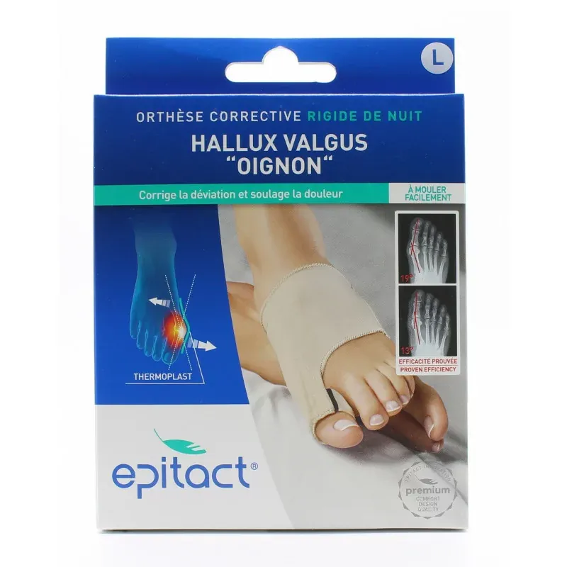 Epitact Orthèse Corrective Rigide de Nuit Hallux Valgus Taille L