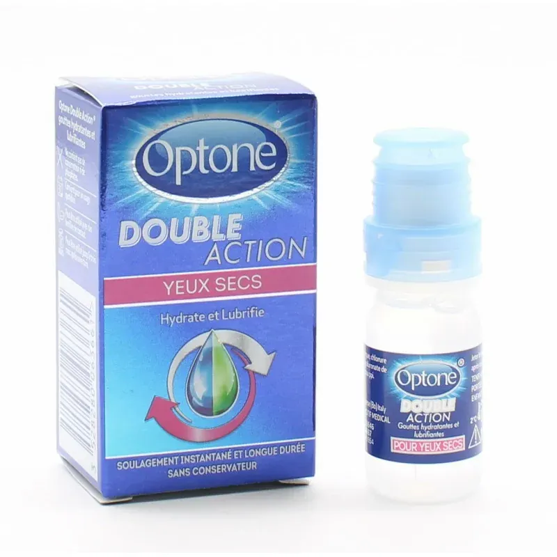Optone Double Action Yeux Secs 10ml