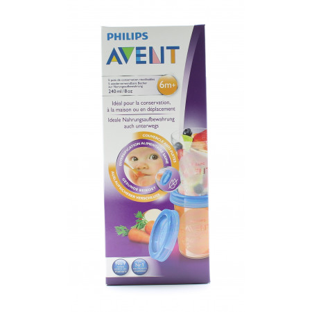 Philips Avent Pots de Conservation 6m+ X5