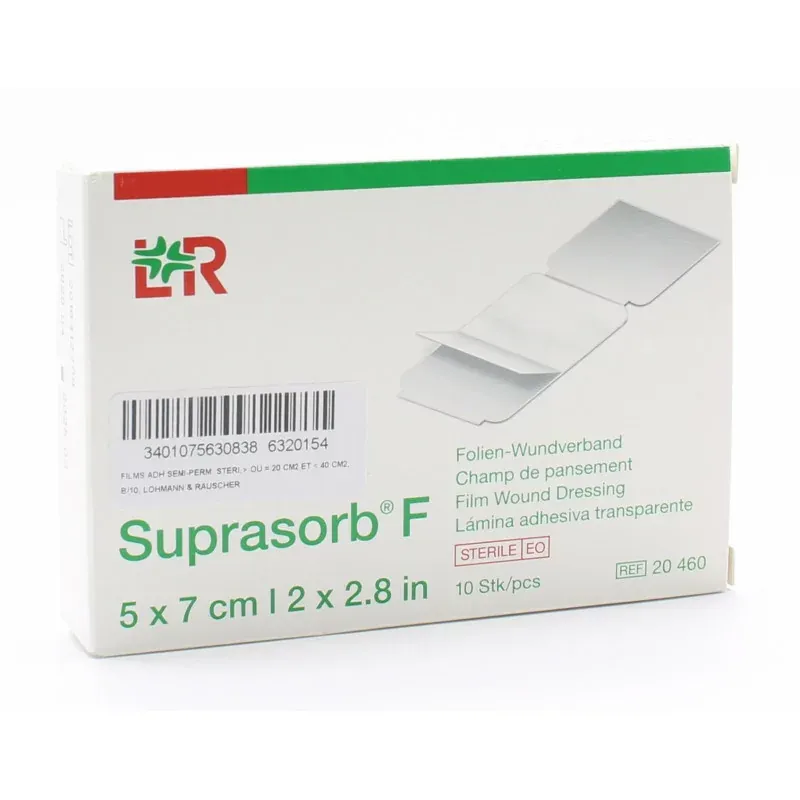 Lohmann&Rauscher Suprasorb F Champ de Pansement 5X7cm 10 pièces