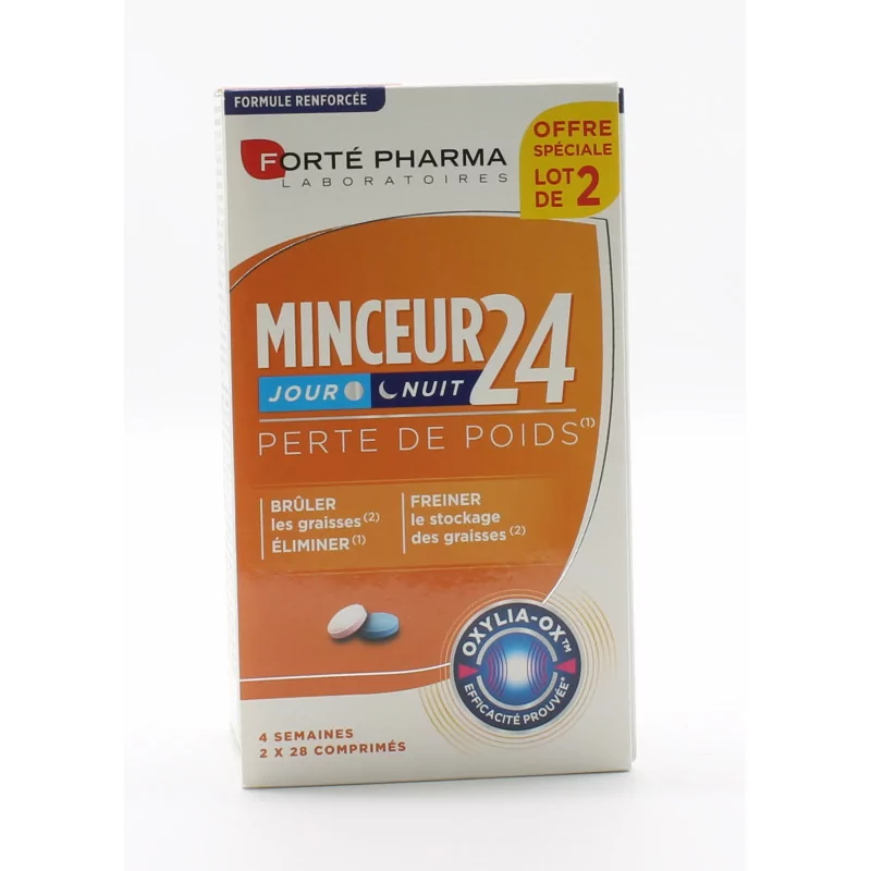 Forté Pharma Minceur 24 Jour et Nuit Perte de Poids 2X28 Comprimés - Univers Pharmacie
