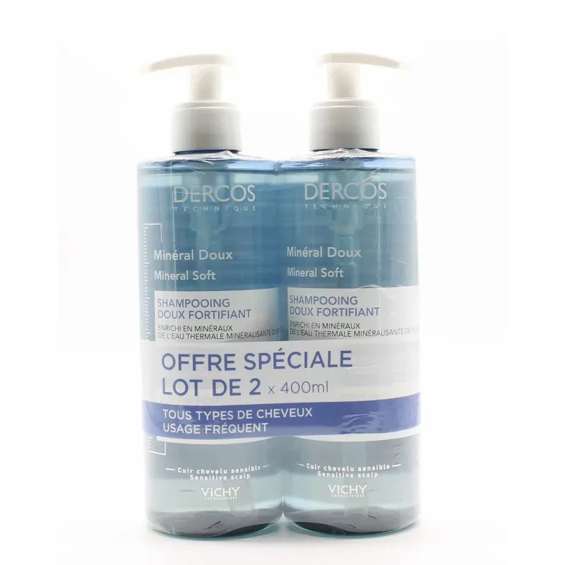 Dercos Vichy Shampooing Doux Fortifiant 2X400ml