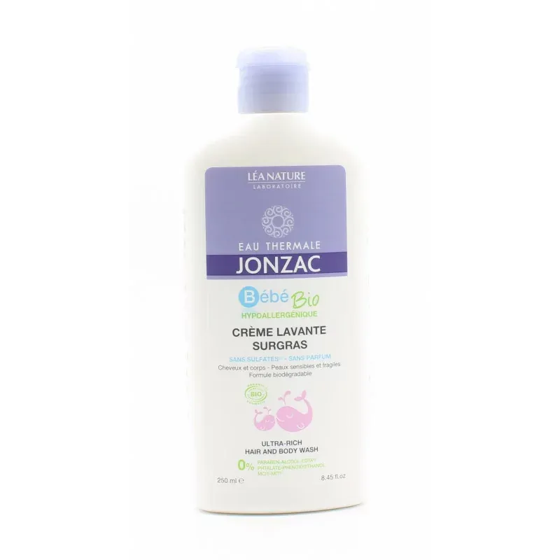 Jonzac Bébé Bio Crème Lavante Surgras 250ml