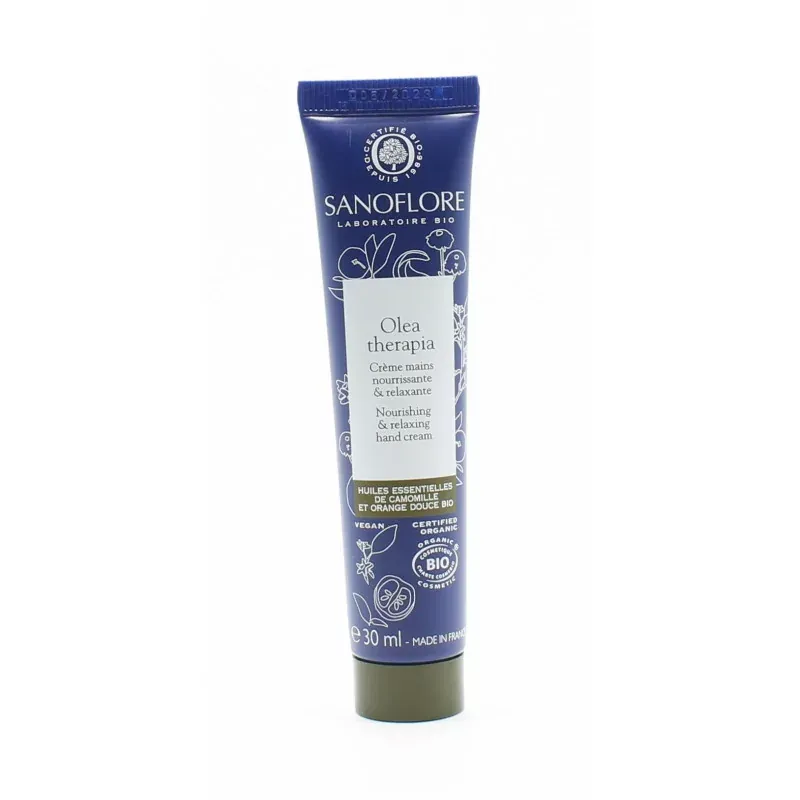 Sanoflore Olea Therapia Crème Mains Nourrissante Camomille et Orange Douce 30ml