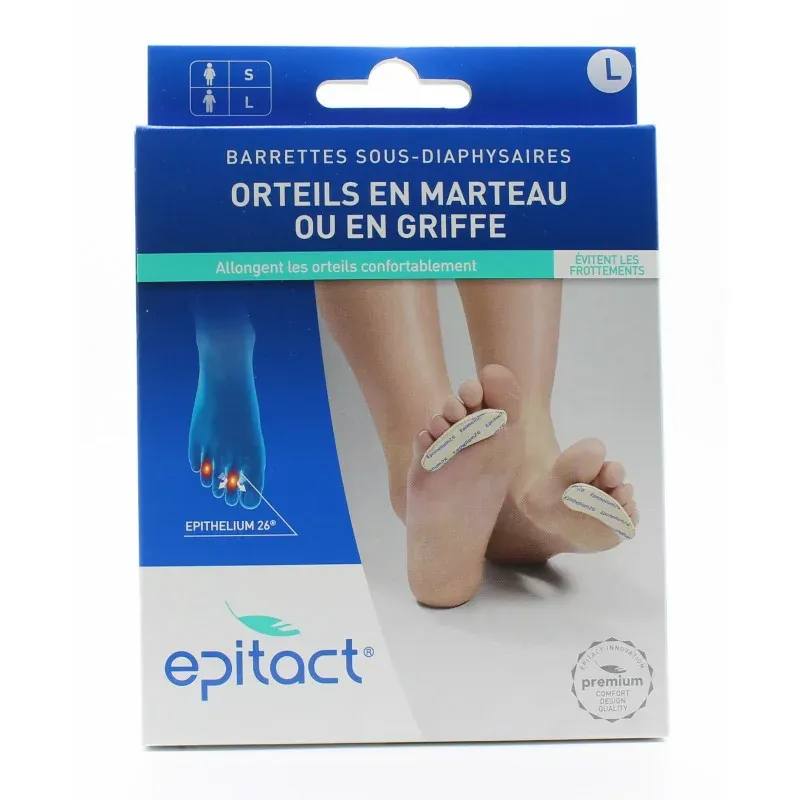 Epitact Barrettes Sous-diaphysaire Orteils en Marteau ou en Griffe Taille L