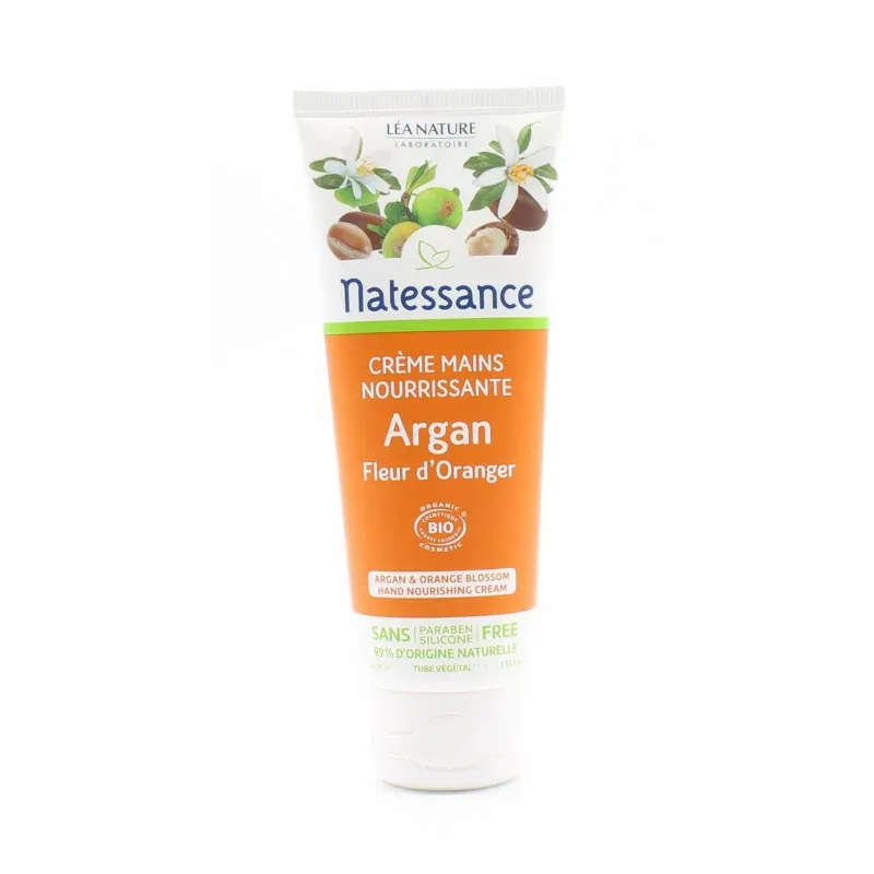 Natessance Crème Mains Nourrissante Argan Fleur d'Oranger 75ml