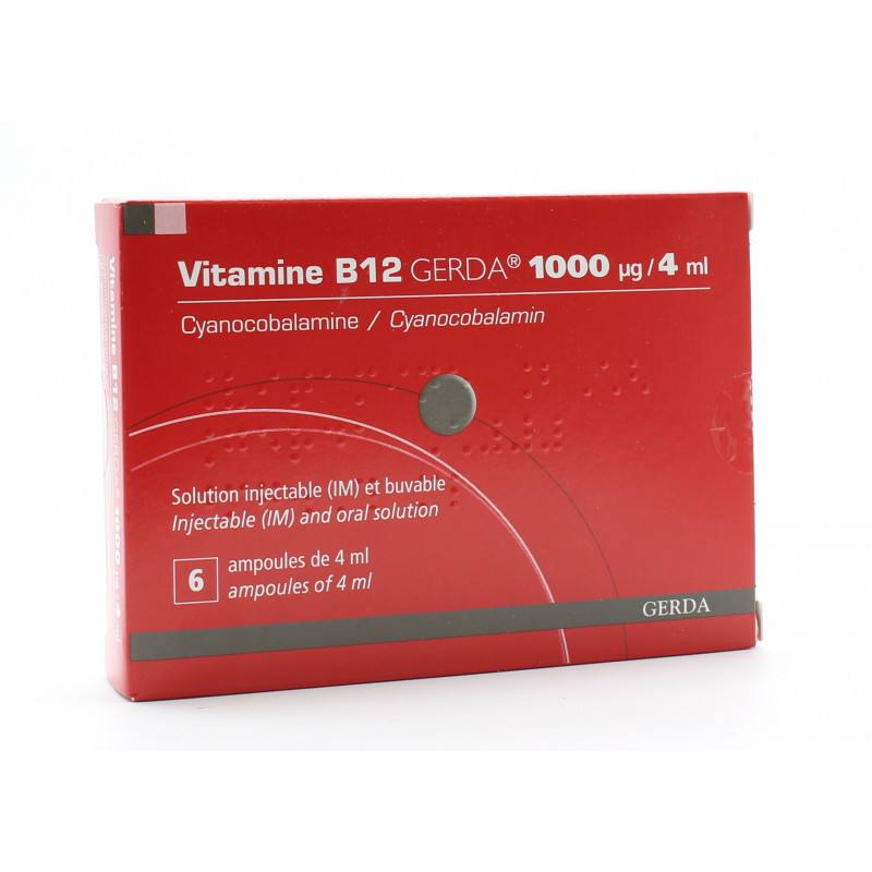 Vitamine B12 Gerda 1000µg 4ml 6 ampoules