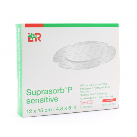 L&R Suprasorb P Sensitive 12X15cm 10 pièces