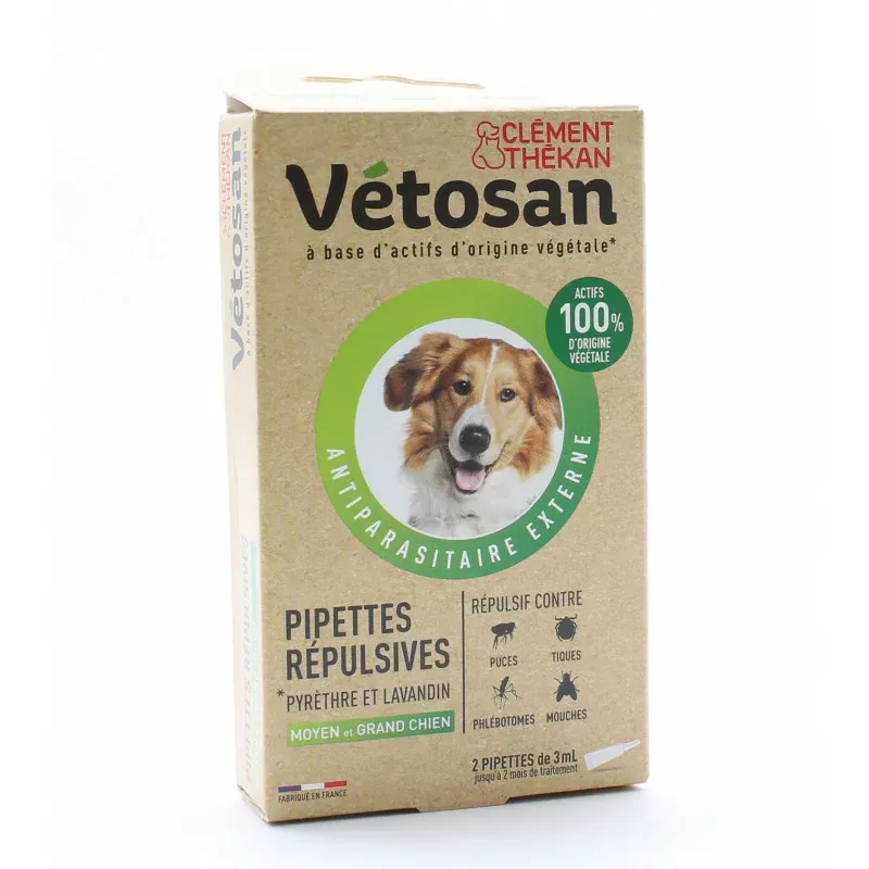 Vétosan Pipettes Répulsives Chiens 2X3ml